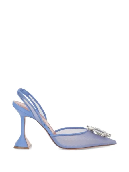 Pantofi cu toc Amina Muaddi albastru