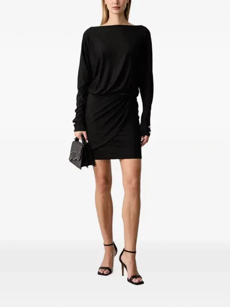 Rochie mini Guess drapată negru