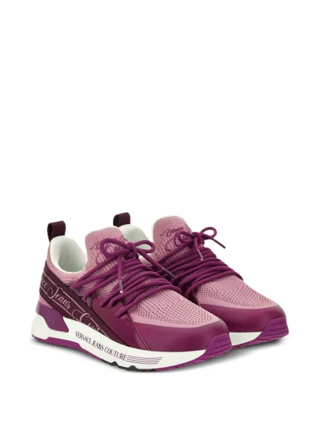 Sneakerși Versace Jeans Couture tricotate cu autograf roz