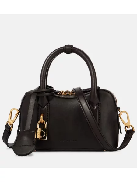 Geantă Stella Mccartney din piele de căprioară maro