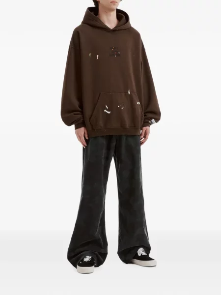 Pantaloni Erl de catifea cord maro