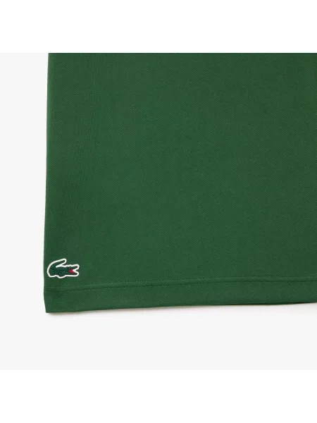Lacoste T-Shirt Z Okrągłym Dekoltem Z Nadrukiem Relaxed Fit zielony