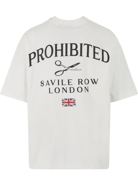 Prohibited Tricou Savile Row bleumarin / sângeriu / negru / murdar alb