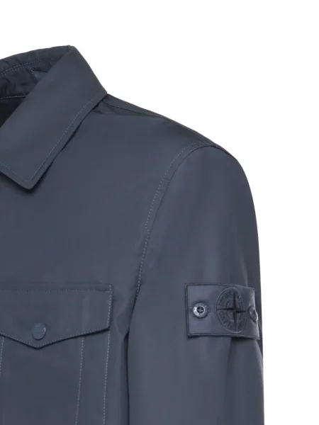 Jachetă cămașă Stone Island cu strasuri albastru