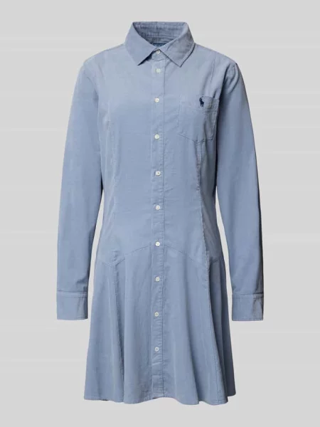 Polo Ralph Lauren sukienka niebieski mini rozkloszowana błękitna