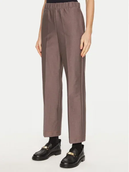 Max Mara Leisure Pantaloni din Quiete Straight Fit maro