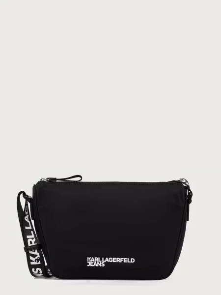 KARL LAGERFELD JEANS Geantă de umăr / alb negru