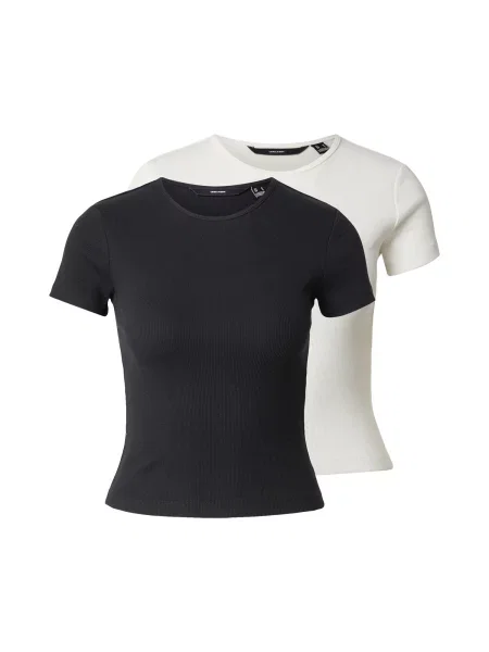 VERO MODA Tricou VMCHLOE negru alb