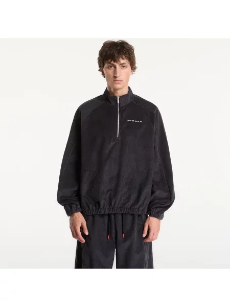 Суитшърт Jordan Flight Corduroy Top Black/ Black/ Dk Smoke Grey/ White M бяло