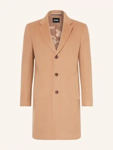 Boss Płaszcz Wełniany Hyde beige beżowy