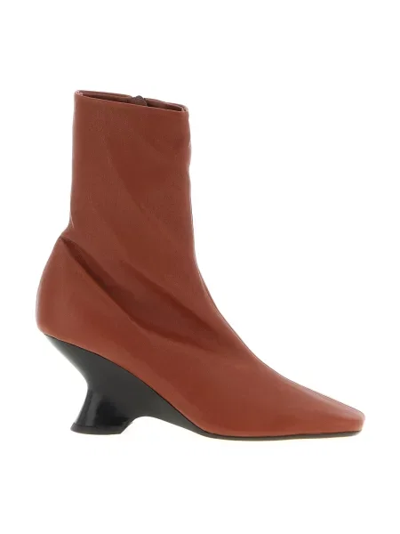 Buty do kostki Dries Van Noten skórzane brązowe