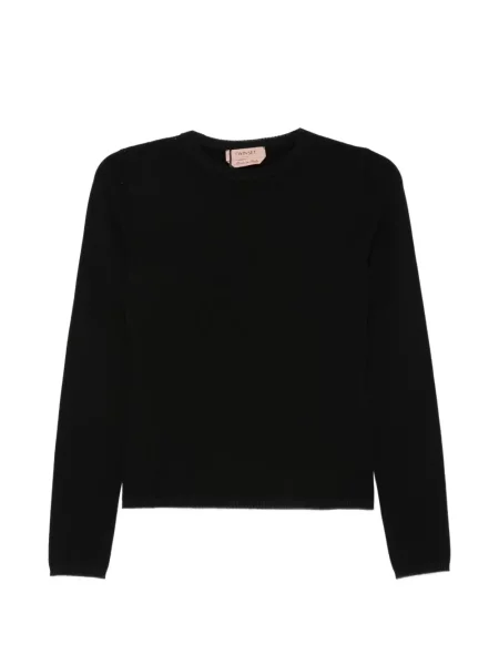 Lung pulover Twinset cu decolteu rotund negru