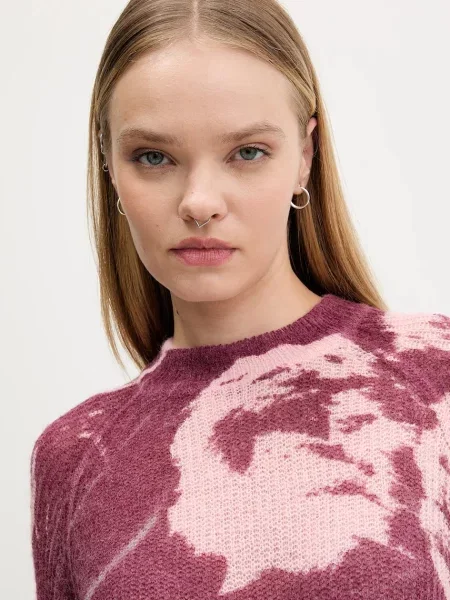 Легкий свитер Desigual бордовый
