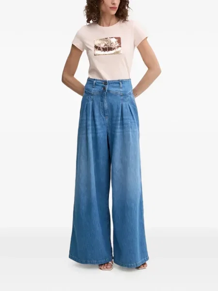 Koszulka Armani Exchange z cekinami różowa