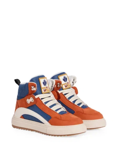 Sneakersy Dsquared2 sznurowane koronkowe pomarańczowe