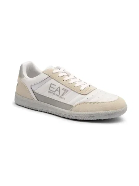 De piele sneakers alb