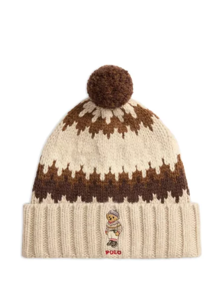 Șapcă Polo Ralph Lauren de mătase cu broderie cu dungi negru