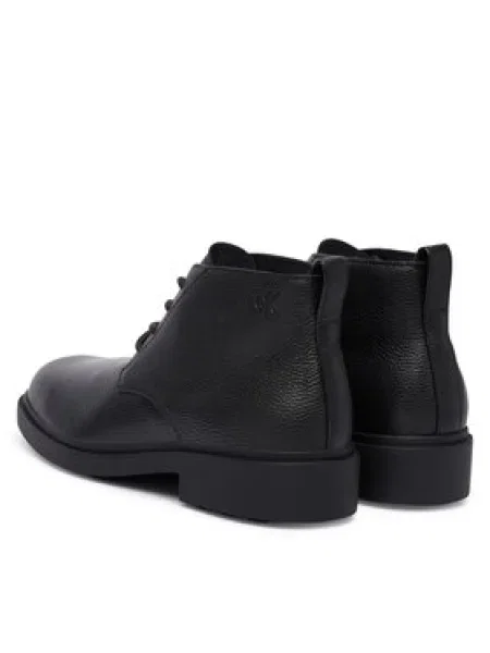 Calvin Klein Členková obuv Dress Lug Desert Boot Lth čierna