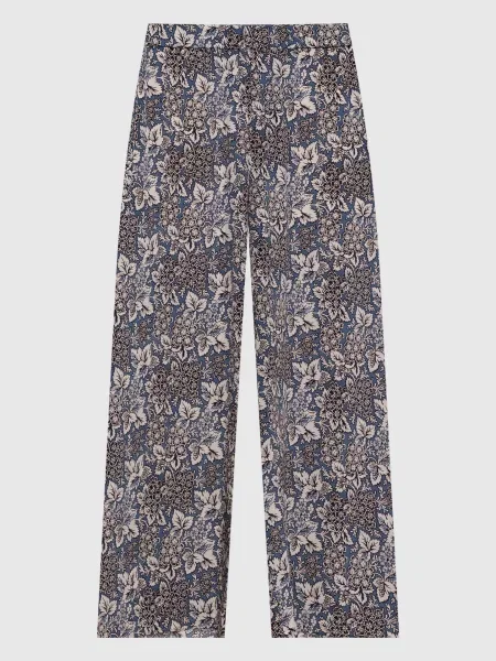 Штани NIRVANA із шовку Max Mara Weekend сині