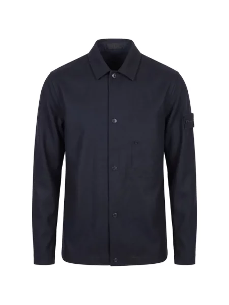 Cămașă Stone Island cu strasuri albastru