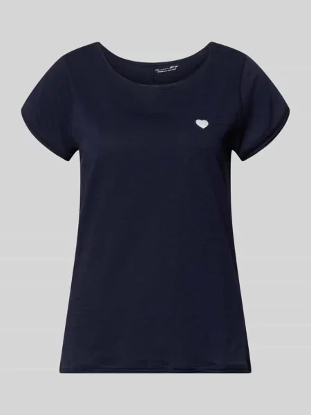 T-shirt z haftem i okrągłym dekoltem Christian Berg Woman