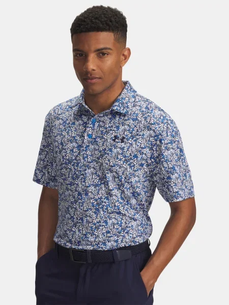 Polo Under Armour cu imagine albastru