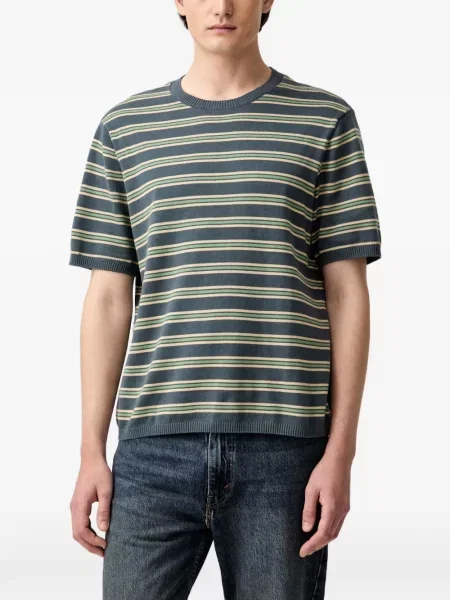 Pantaloni scurți din denim Levi's® din dantelă zdrențuiți cu talie înaltă albastru