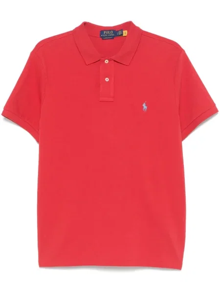 Къс костюм риза Polo Ralph Lauren с кръгло деколте синьо