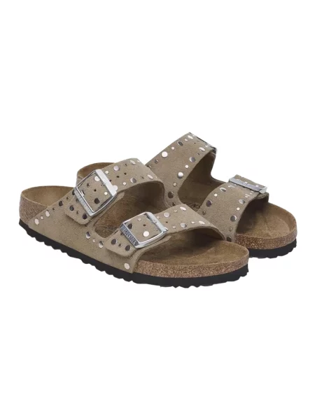 Birkenstock Klapki Arizona Rivet Leve beige beżowe