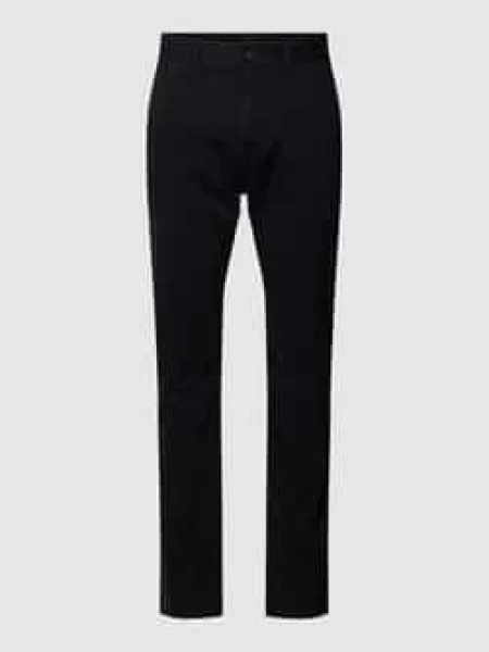 Chinosy o kroju slim fit z wpuszczanymi w stylu francuskim Boss Orange czarne