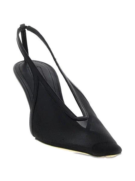 Pantofi cu toc Armarium plasă slingback negru