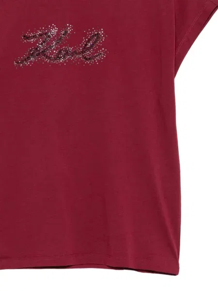 Stras tricou Karl Lagerfeld roșu