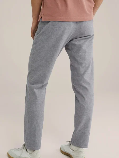 WE Fashion Hlače pegasto siva