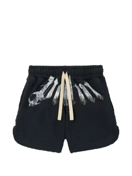 Talie pantaloni scurți Palm Angels alergare cu autograf negru