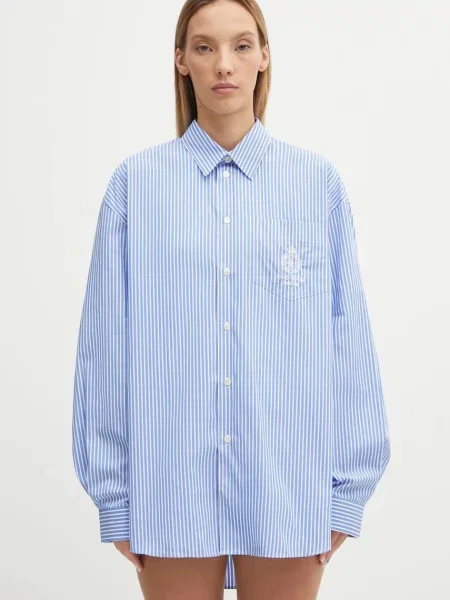 Sporty & Rich cămașă din Crown Tennis Oversized cu guler clasic relaxed