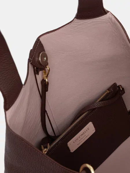 Coccinelle Bőr shopper táska + tarisznya C-EASY piros