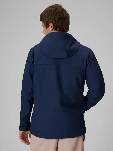 Kurtka softshell wiatroodporna membrana 4F niebieska