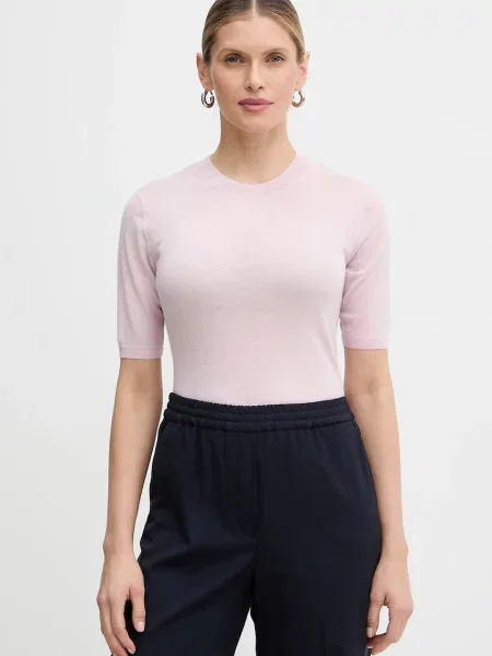 Weekend Max Mara tricou de lână MAREA roz