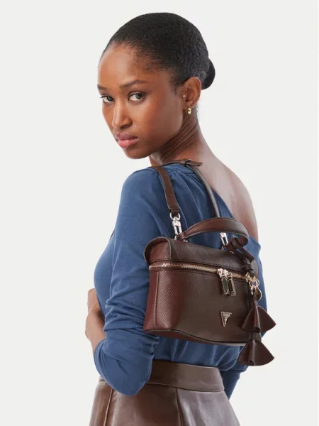 Torbica Guess Danielle Mini smeđa