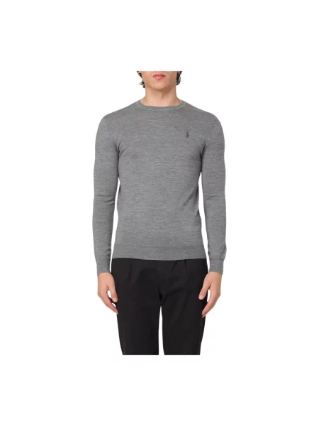 Sweter Ralph Lauren wełniany szary
