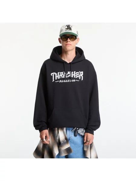 Hanorac cu glugă Thrasher negru
