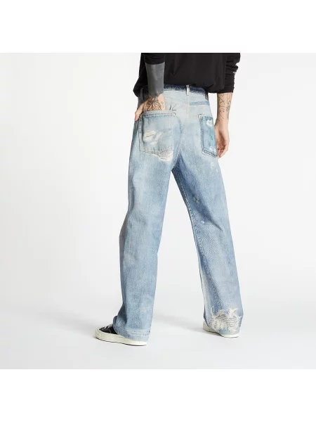 Pantaloni OUR LEGACY Digital Denim Print Blue albastru