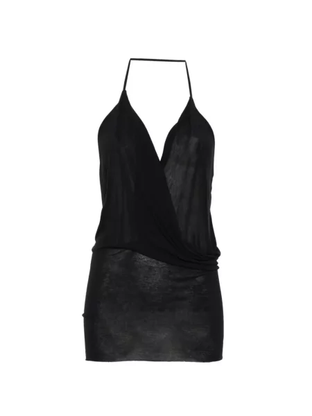 Топ Rick Owens с V-образно деколте черно