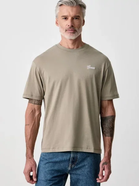 Guess tricou oversized pentru bărbați din verde