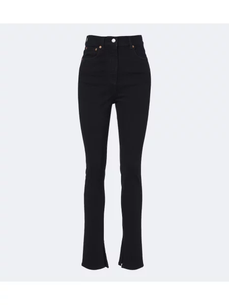 Blugi Balmain cu talie înaltă negru