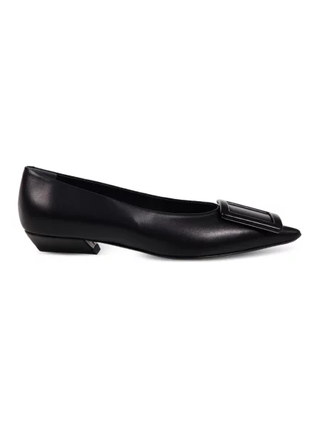 Balerinki Roger Vivier skórzane czarne