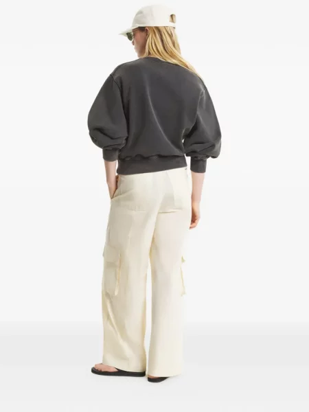 Hanorac Maison Kitsune cu autograf gri