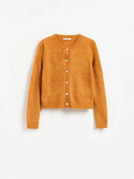 Reserved Cardigan cu amestec de lână galben-muștar galben