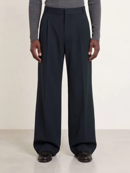 Studio Seidensticker Chino Kalhoty Studio Oversized Fit tmavě modrá