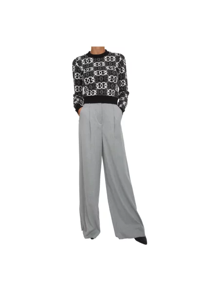 Sweter Pinko żakardowy elegancki czarny